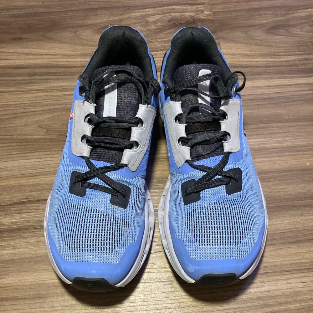 On Cloudstratus Shoes Women Size 9 Blue Running Helion CloudTec Sneakers - Picture 4 of 16
